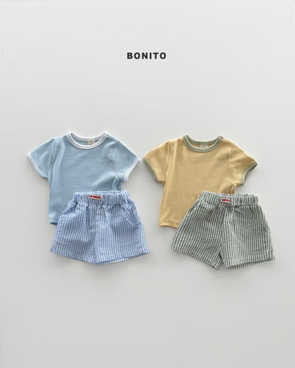 【期間限定 PRE-ODER】7.Bébé Vertical Stripe Shorts Set