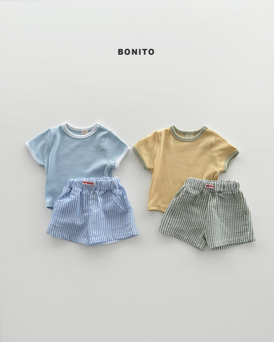 【期間限定 PRE-ODER】7.Bébé Vertical Stripe Shorts Set