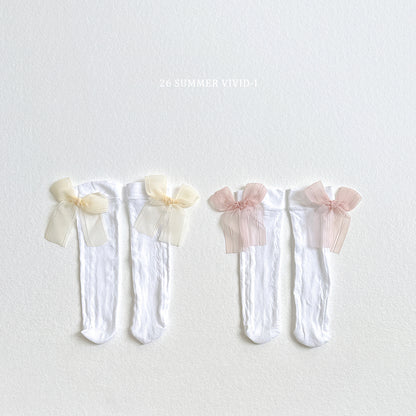 【PREORDER受付終了、ご希望はお問い合わせください。】122.Lace Ribbon Socks