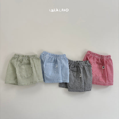 【PREORDER受付終了、ご希望はお問い合わせください。】80.Seersucker Check Shorts