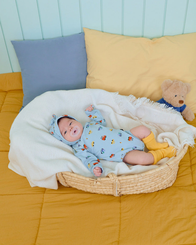 【PRE-ODER〆8.9(sun)】36.(Bebe) Car Romper + Bonnet Set | oottbebe
