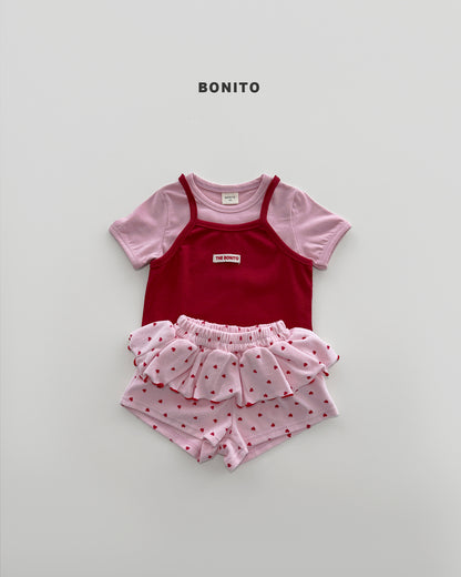 【PREORDER 4日間限定】44.mini heart frill shorts