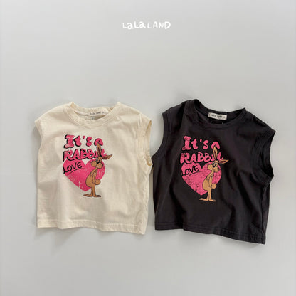 【PREORDER受付終了、ご希望はお問い合わせください。】63.Love Rabbit Sleeveless T-shirt