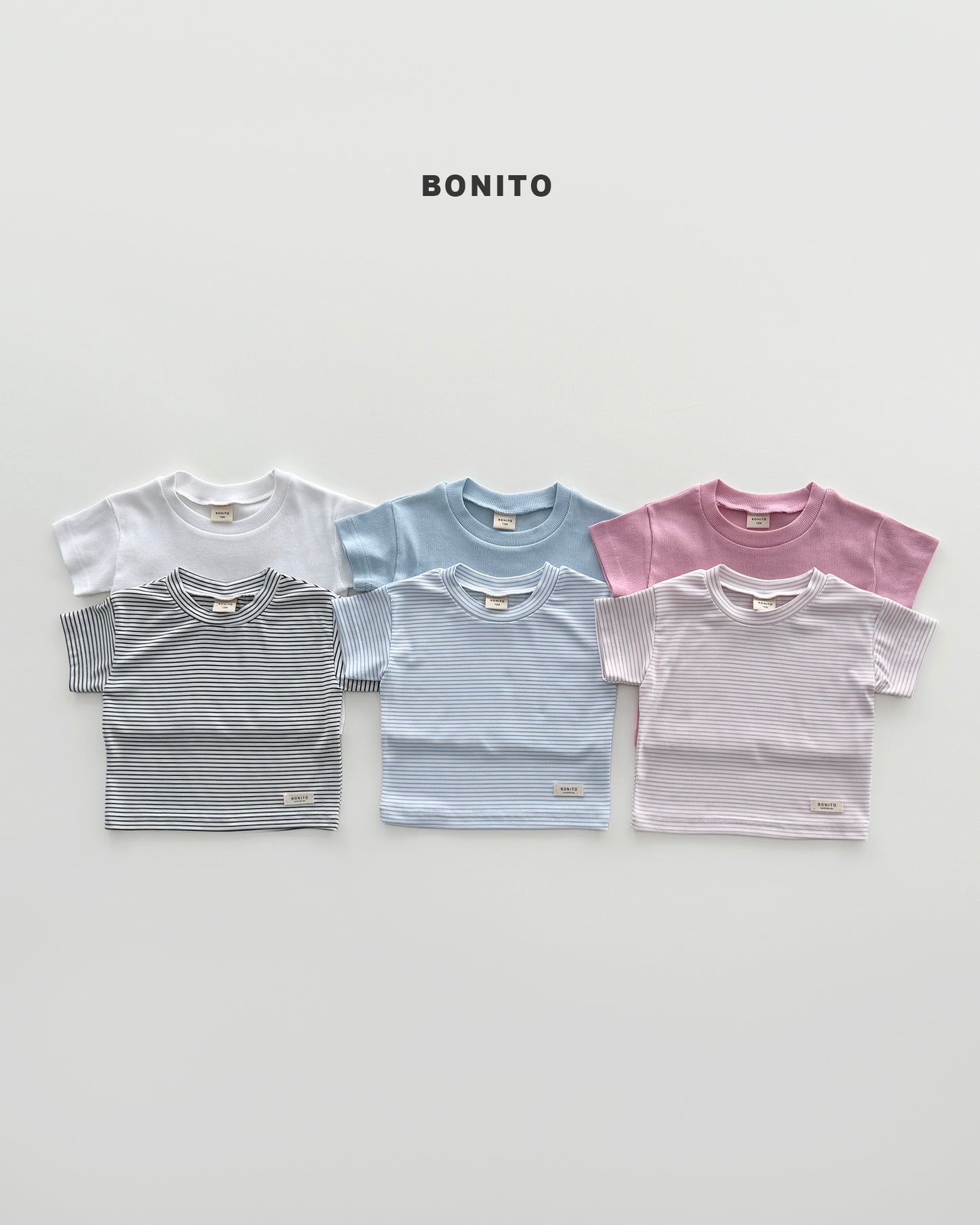 【期間限定 PRE-ODER】1.Planning) Bébé 1+1 Ribbed Tee