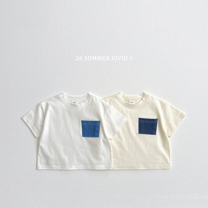 【PREORDER受付終了、ご希望はお問い合わせください。】65.Pocket Denim ShortSleeve Tee