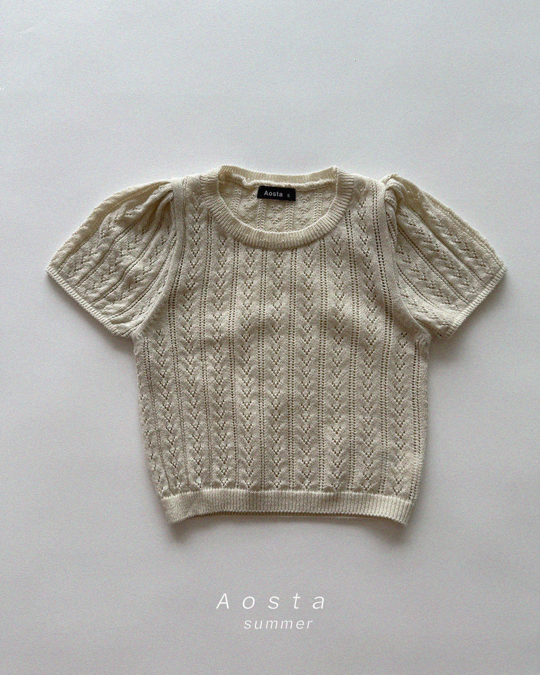 【PREORDER受付終了、ご希望はお問い合わせください。】21.Knit Eyelet T
