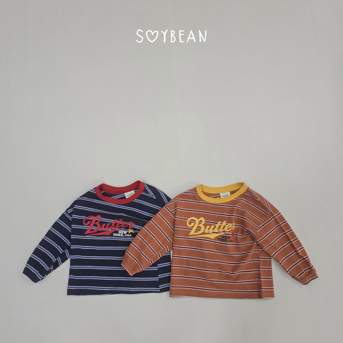 【秋のPRE-ODER 5%OFF】18.Butter Stripe Tee (7 Sizes)