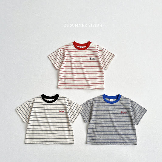 【PREORDER受付終了、ご希望はお問い合わせください。】66.Better Embroidery Stripe Tee