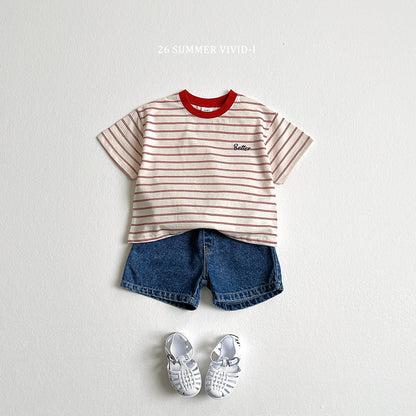 【PREORDER受付終了、ご希望はお問い合わせください。】66.Better Embroidery Stripe Tee