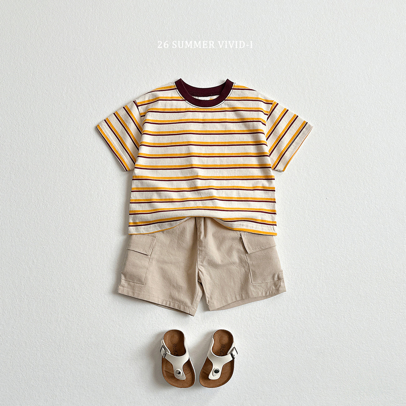 【PREORDER受付終了、ご希望はお問い合わせください。】62.Heart Smile Stripe Tee