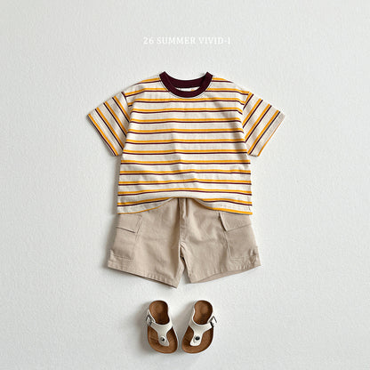 【PREORDER受付終了、ご希望はお問い合わせください。】62.Heart Smile Stripe Tee