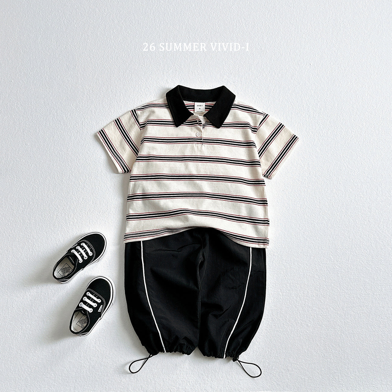 【PREORDER受付終了、ご希望はお問い合わせください。】64.Multi Collar Stripe ShortSleeve Top