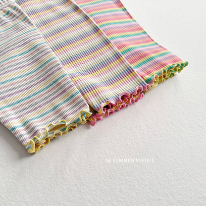 【PREORDER受付終了、ご希望はお問い合わせください。】40.Rainbow Rib Leggings