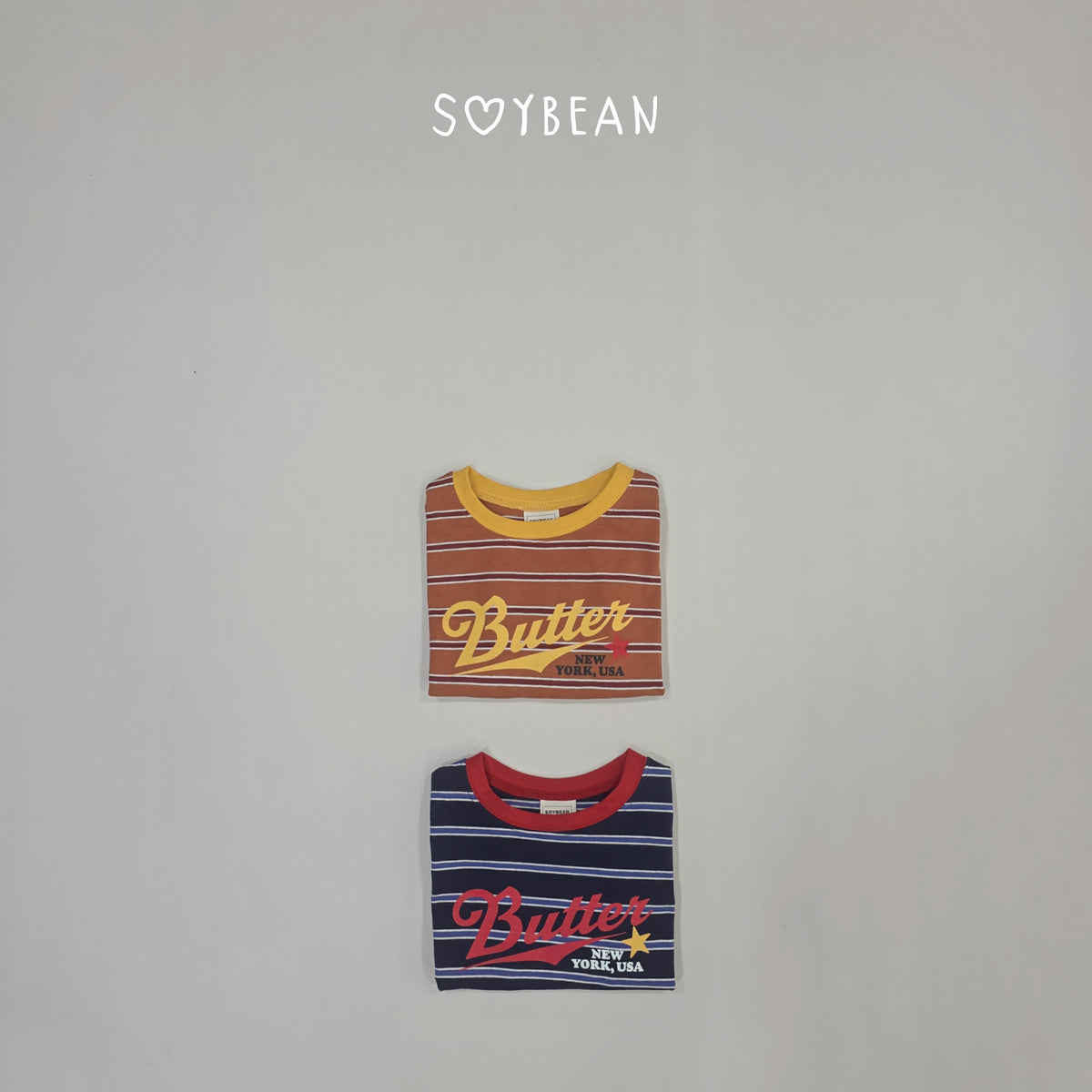 【秋のPRE-ODER 5%OFF】18.Butter Stripe Tee (7 Sizes)