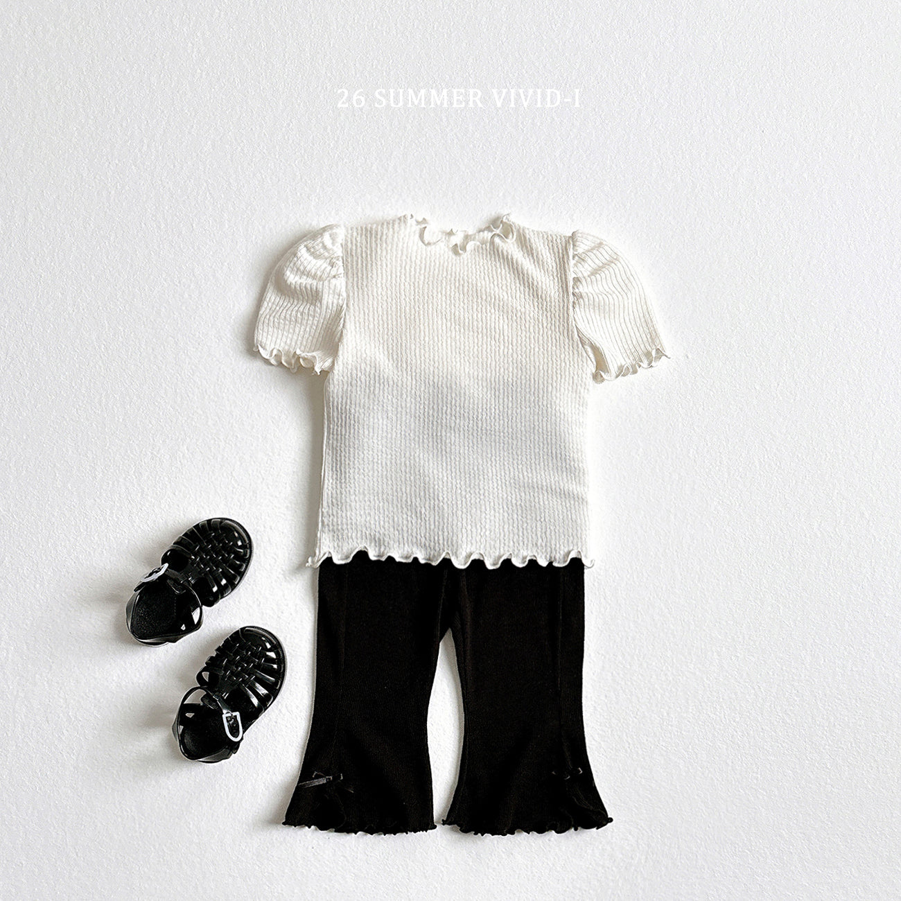 【PREORDER受付終了、ご希望はお問い合わせください。】27.Ribbon Slit Flare 7分丈 Pants