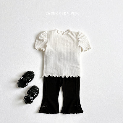 【PREORDER受付終了、ご希望はお問い合わせください。】27.Ribbon Slit Flare 7分丈 Pants