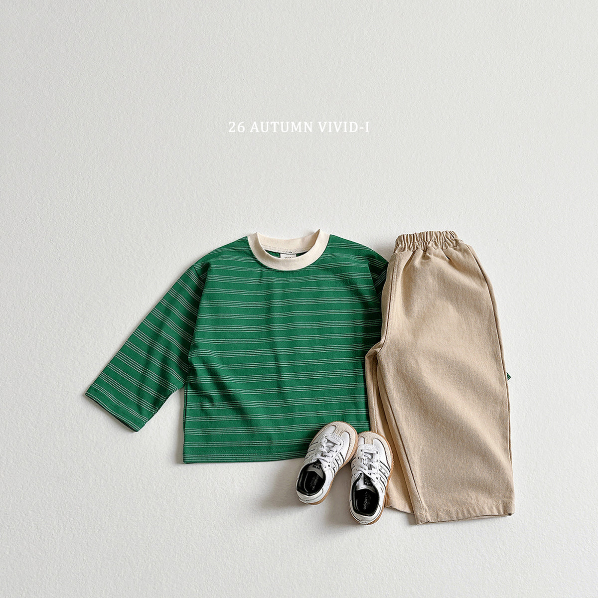 【秋のPRE-ODER 5%OFF】37.Stripe Smile Label Tee
