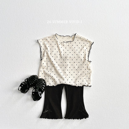 【PREORDER受付終了、ご希望はお問い合わせください。】83.Strawberry Dot Flare Tee