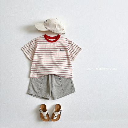 【PREORDER受付終了、ご希望はお問い合わせください。】66.Better Embroidery Stripe Tee