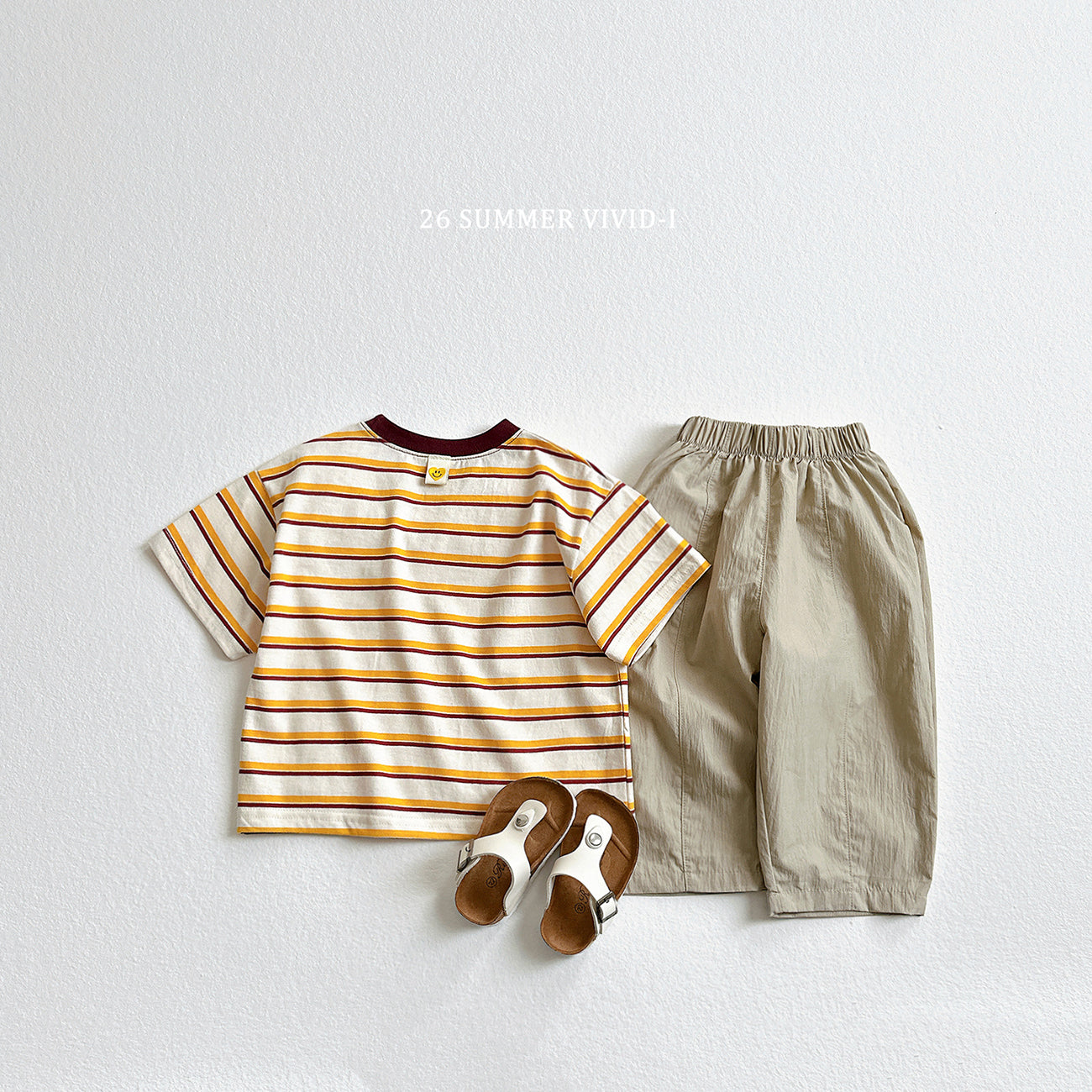 【PREORDER受付終了、ご希望はお問い合わせください。】62.Heart Smile Stripe Tee
