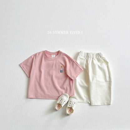 【PREORDER受付終了、ご希望はお問い合わせください。】63.Bear Embroidery ShortSleeve Tee