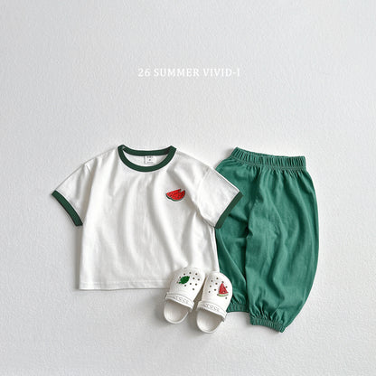 【PREORDER受付終了、ご希望はお問い合わせください。】99.Fruit Embroidery Raglan Set