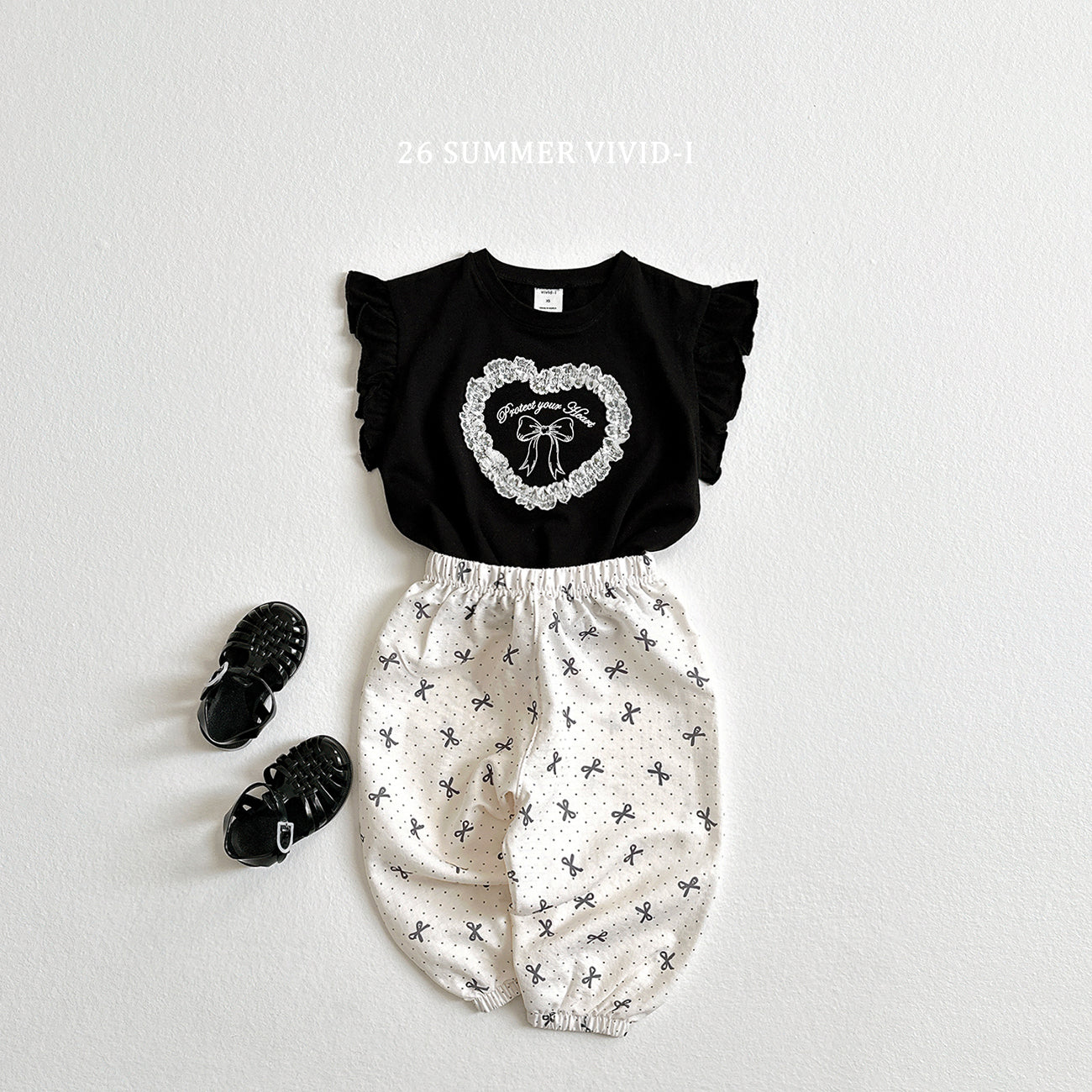 【PREORDER受付終了、ご希望はお問い合わせください。】80.Lace Heart Frill Tee