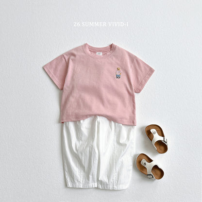 【PREORDER受付終了、ご希望はお問い合わせください。】63.Bear Embroidery ShortSleeve Tee