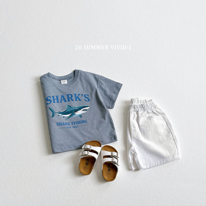 【PREORDER受付終了、ご希望はお問い合わせください。】43.Shark Silket ShortSleeve Tee