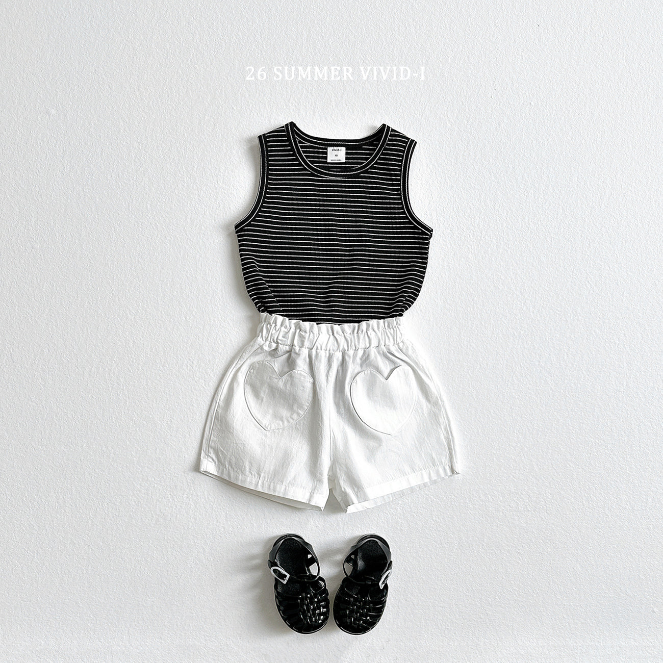 【PREORDER受付終了、ご希望はお問い合わせください。】84.[Set] Stripe Rib Sleeveless Top