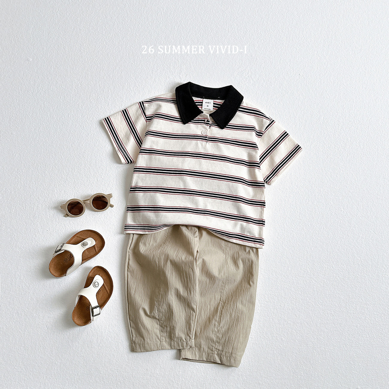 【PREORDER受付終了、ご希望はお問い合わせください。】64.Multi Collar Stripe ShortSleeve Top