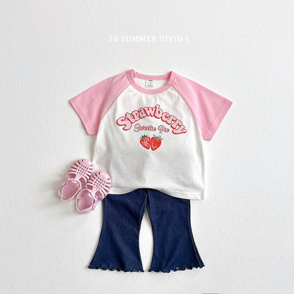 【PREORDER受付終了、ご希望はお問い合わせください。】74.Strawberry Dolman ShortSleeve Tee
