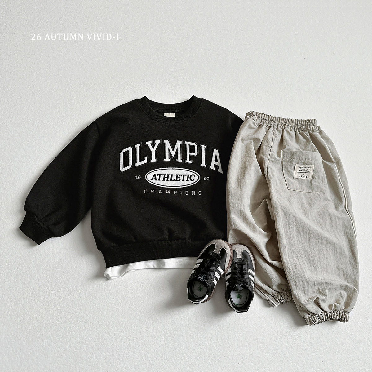【秋のPRE-ODER 5%OFF】08.Side Stripe Label Windbreaker Jogger Pants