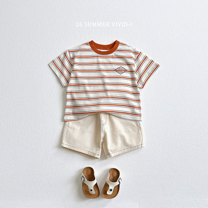 【PREORDER受付終了、ご希望はお問い合わせください。】69.Diamond Logo Stripe Tee