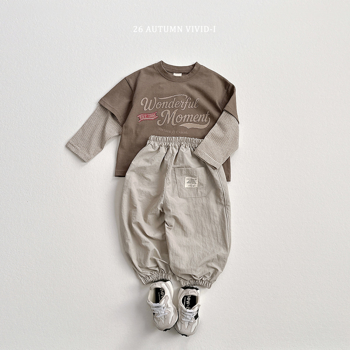 【秋のPRE-ODER 5%OFF】08.Side Stripe Label Windbreaker Jogger Pants