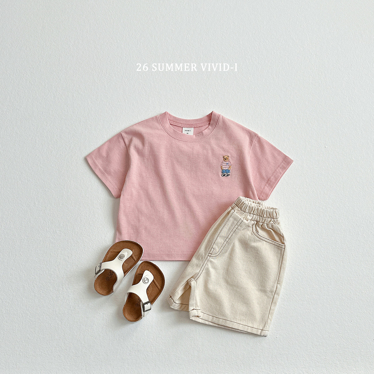 【PREORDER受付終了、ご希望はお問い合わせください。】63.Bear Embroidery ShortSleeve Tee