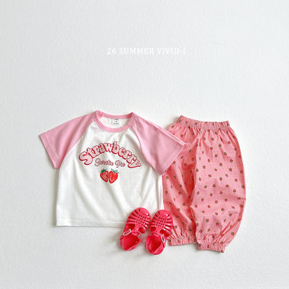 【PREORDER受付終了、ご希望はお問い合わせください。】74.Strawberry Dolman ShortSleeve Tee