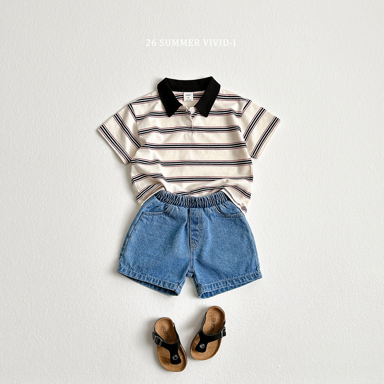【PREORDER受付終了、ご希望はお問い合わせください。】64.Multi Collar Stripe ShortSleeve Top