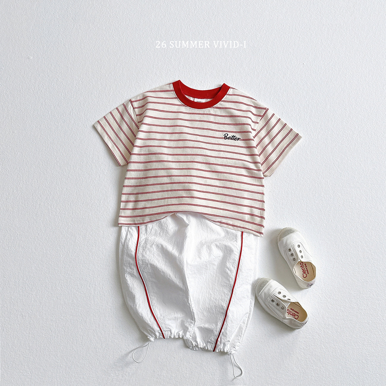 【PREORDER受付終了、ご希望はお問い合わせください。】66.Better Embroidery Stripe Tee