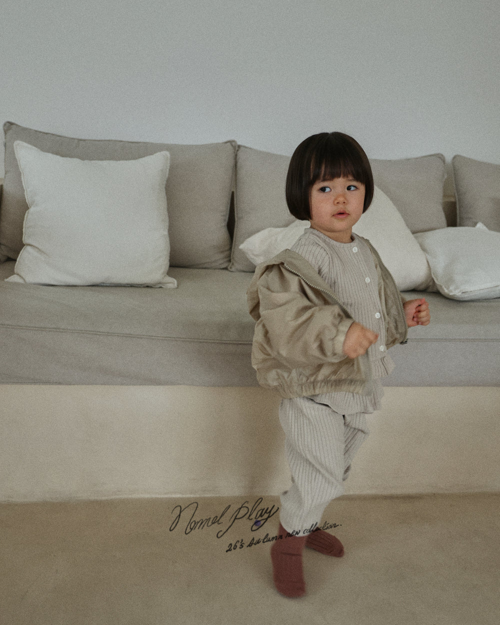 【PRE-ODER〆8.9(sun)】18.Dove Shirring Zip-Up | normalplay