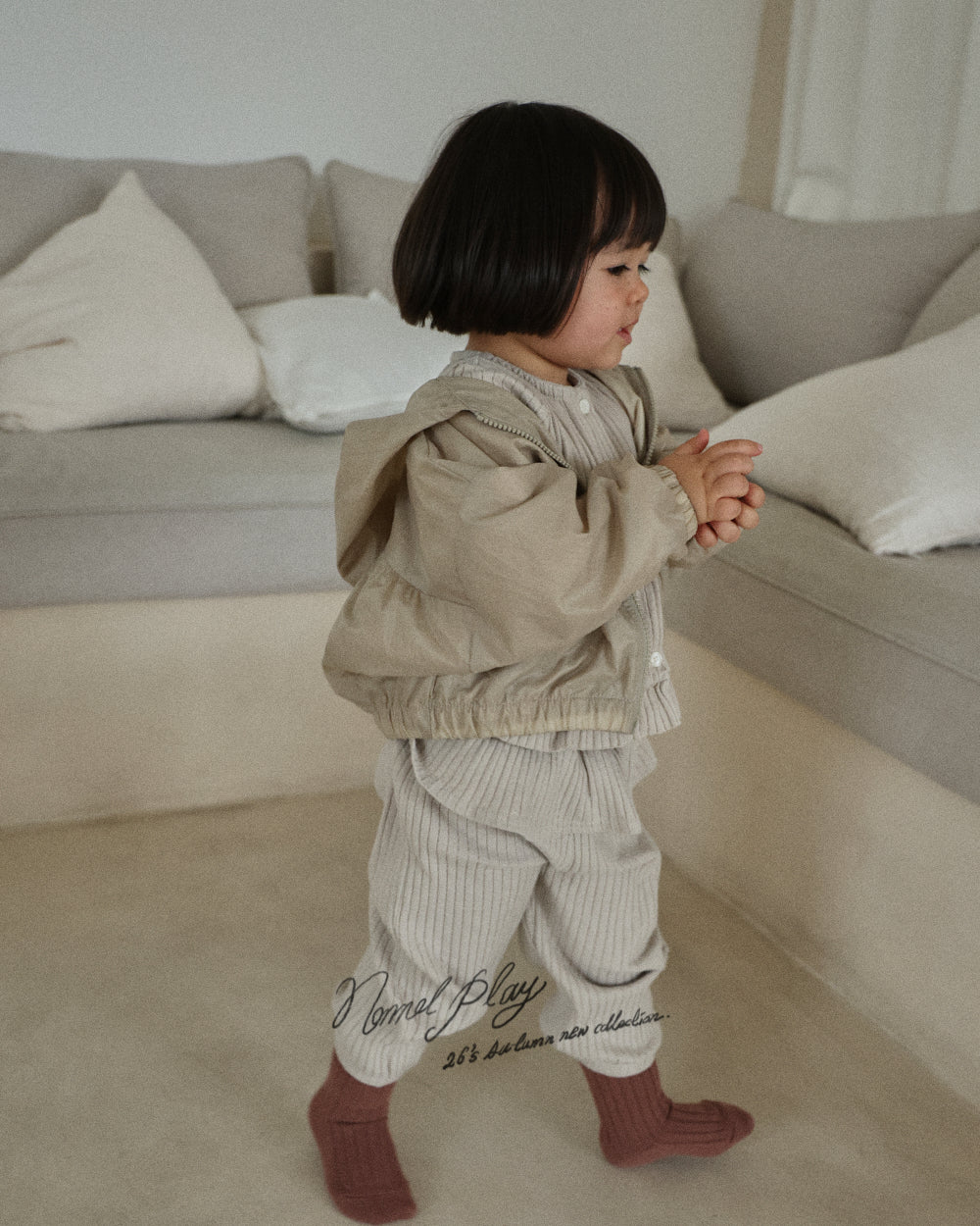 【PRE-ODER〆8.9(sun)】18.Dove Shirring Zip-Up | normalplay