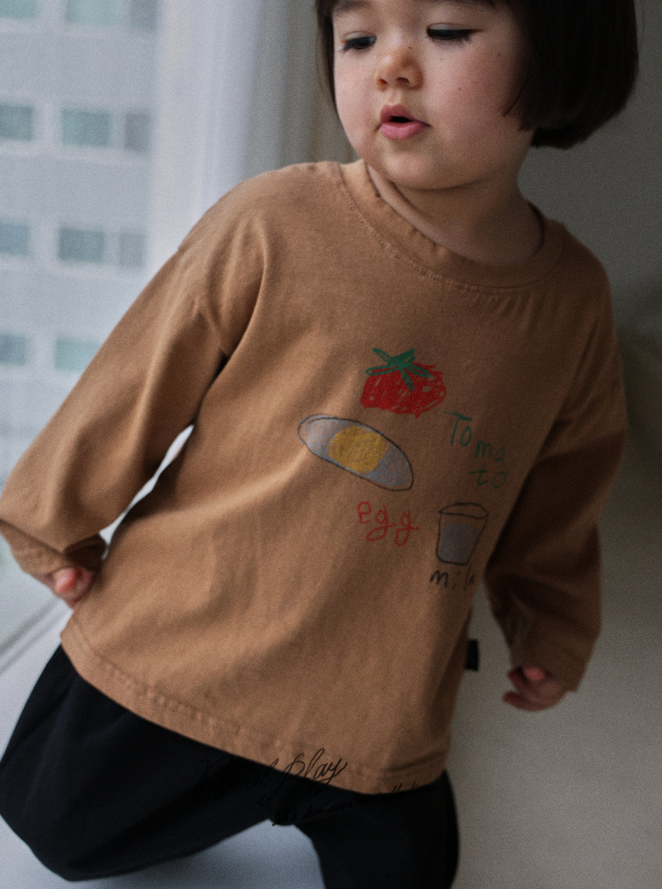 【PRE-ODER〆8.9(sun)】47.Egg Long Sleeve Tee | normalplay