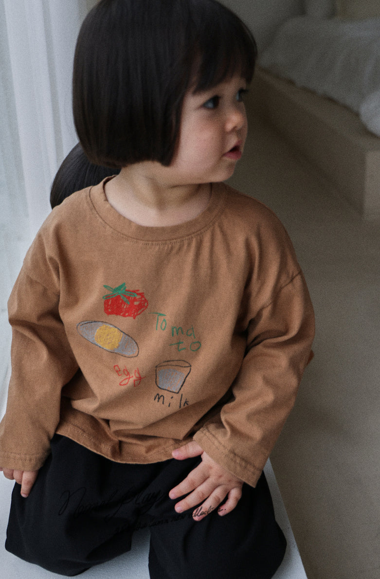 【PRE-ODER〆8.9(sun)】47.Egg Long Sleeve Tee | normalplay