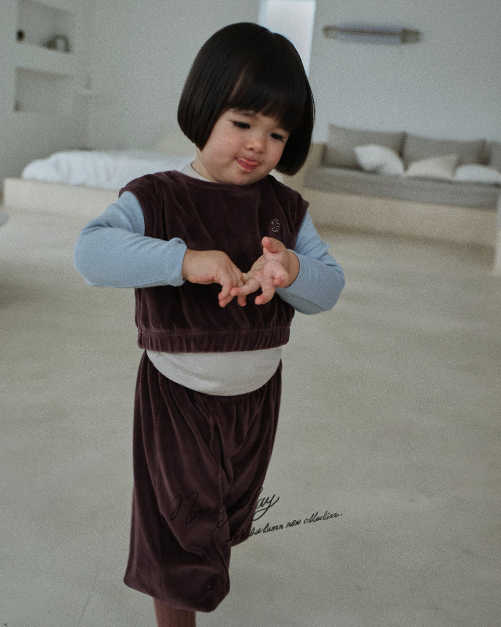 【PRE-ODER〆8.9(sun)】43.Velour Cropped Vest | normalplay