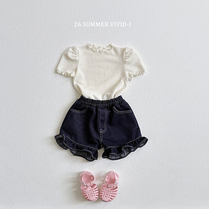 【PREORDER受付終了、ご希望はお問い合わせください。】78.Shirring Puff Flare Tee