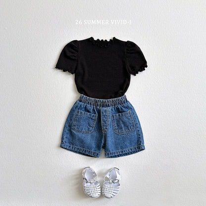 【PREORDER受付終了、ご希望はお問い合わせください。】11.Slub Pocket Denim Shorts
