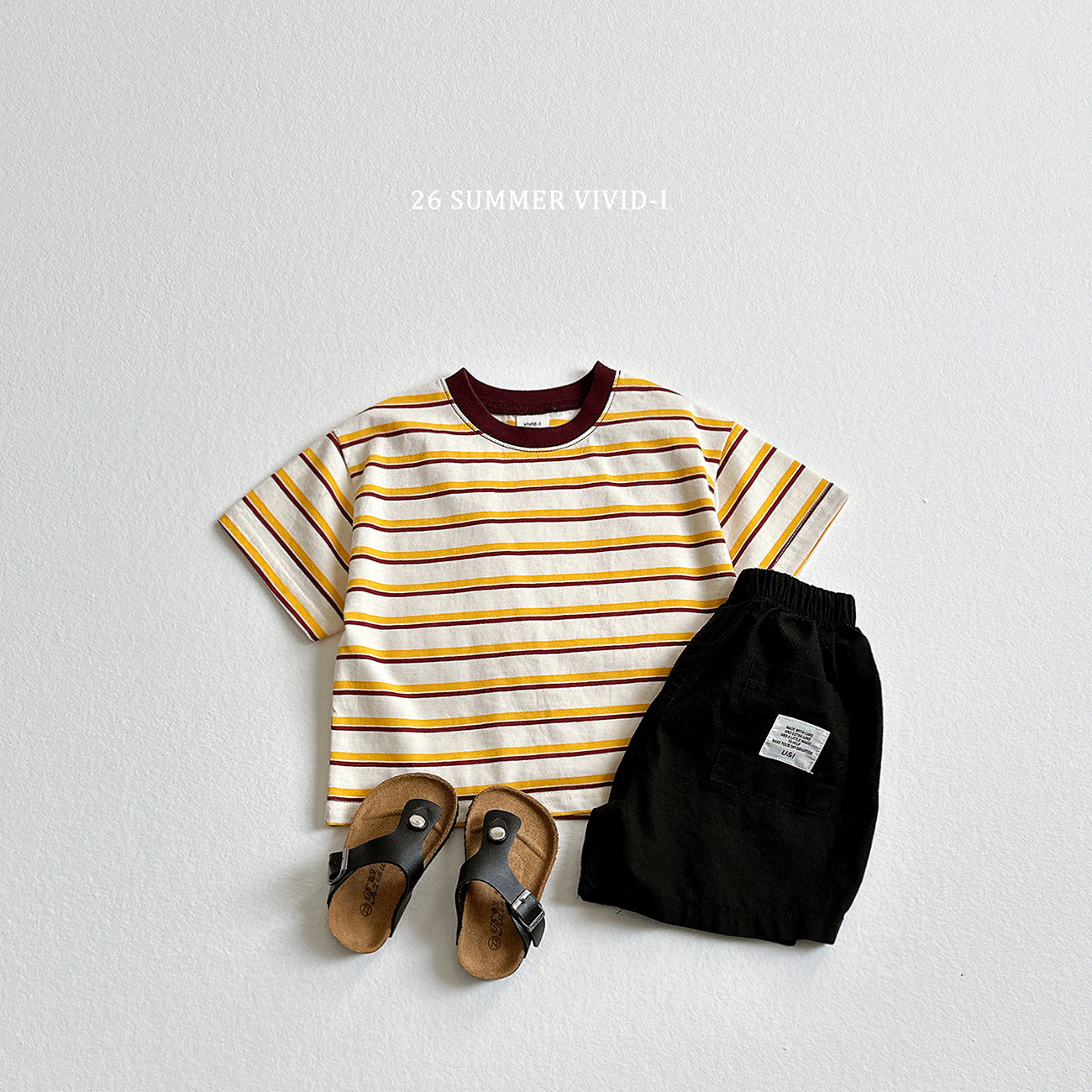 【PREORDER受付終了、ご希望はお問い合わせください。】62.Heart Smile Stripe Tee