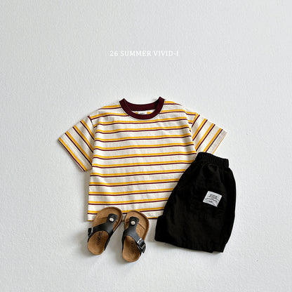 【PREORDER受付終了、ご希望はお問い合わせください。】62.Heart Smile Stripe Tee