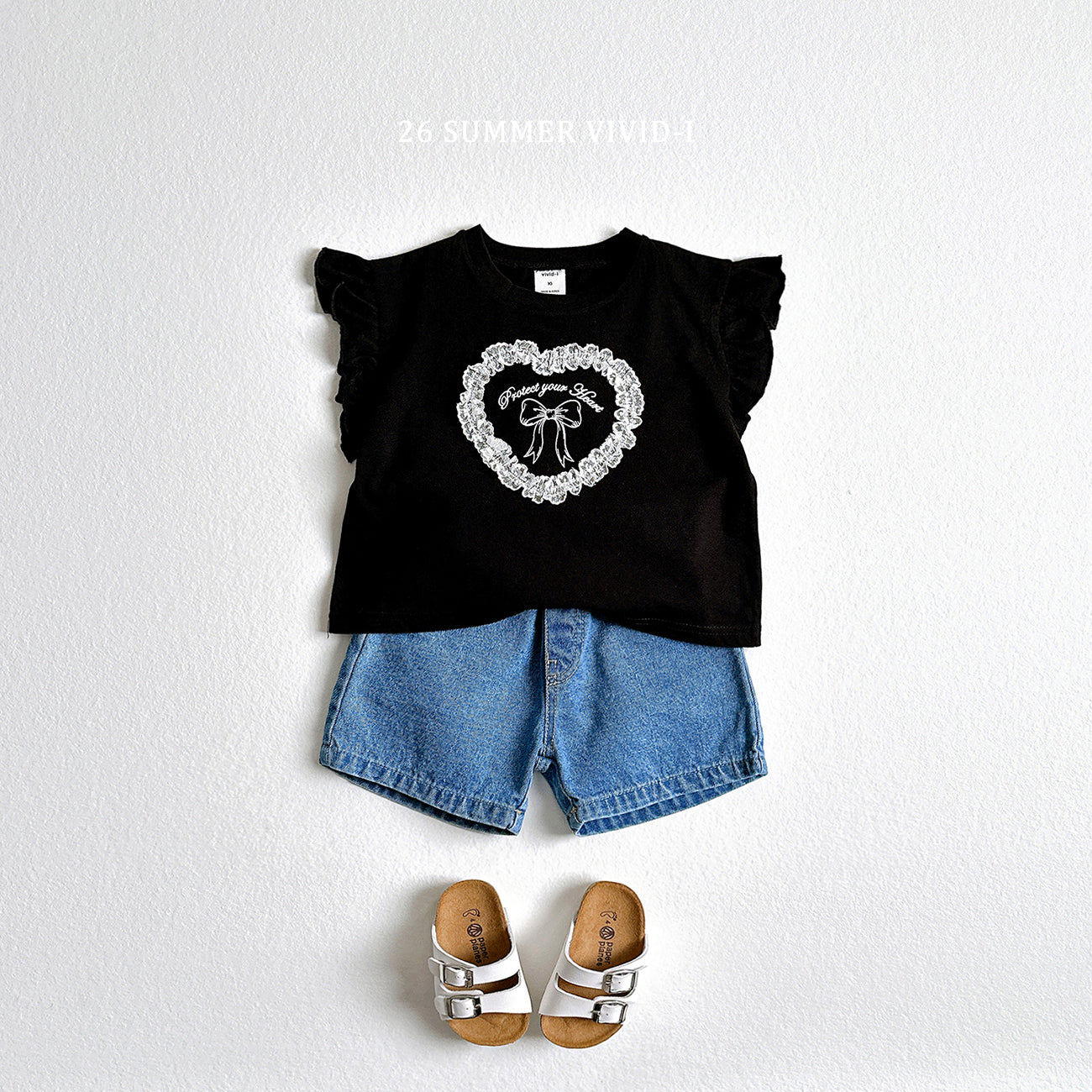 【PREORDER受付終了、ご希望はお問い合わせください。】80.Lace Heart Frill Tee