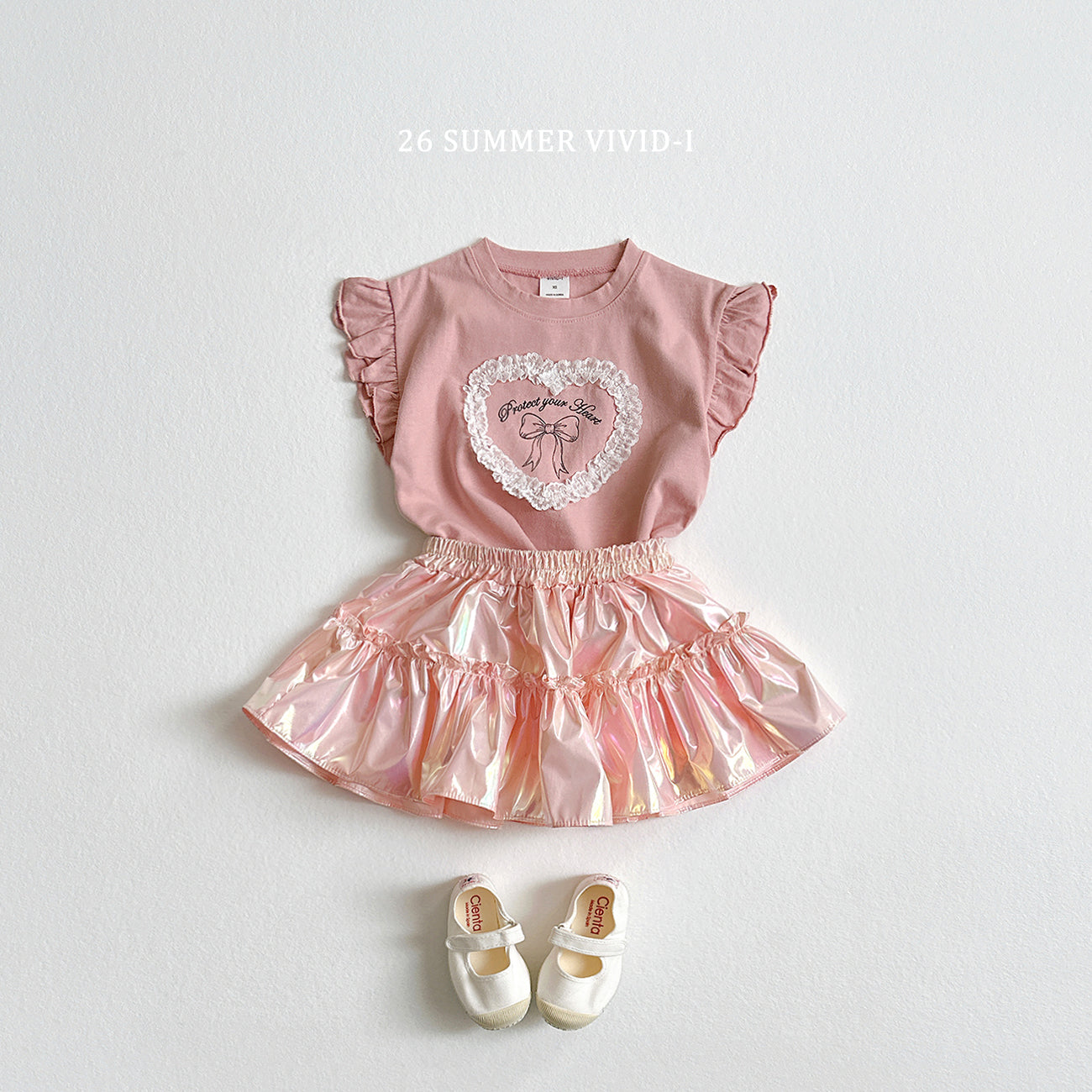 【PREORDER受付終了、ご希望はお問い合わせください。】80.Lace Heart Frill Tee